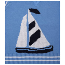 Load image into Gallery viewer, BOYS BLUE "NELSON" COTTON KNITTED SLIPOVER