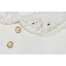 Load image into Gallery viewer, GIRLS "PEARL" FLEECE IVORY T-SHIRT