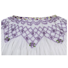 Load image into Gallery viewer, " MAGDALENA" WHITE HAND-SMOCKED BABY GIRLS DRESS. LIMITED