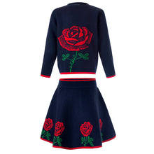 Load image into Gallery viewer, DIGITAL KNITTED " DOUBLE DELIGHT" SKIRT & TOP OUTFIT