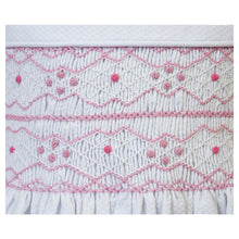 Load image into Gallery viewer, TRADITIONAL WHITE HAND-SMOCKED "GOLDIE" EMBROIDERED DRESS.CLEARANCE!!!