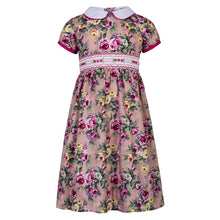 Load image into Gallery viewer, " SUMMER BEAUTY" FLORAL HAND-SMOCKED DRESS. LIMITED.