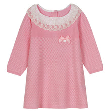 Load image into Gallery viewer, "HOLLY" PINK KNITTED BABY GIRLS DRESS