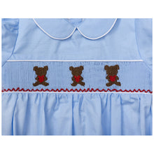 Load image into Gallery viewer, " CHERISH" HAND-SMOKED BABY BOY ROMPER @ MATCHING HAT SET. LIMITED