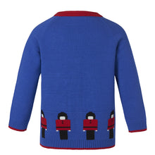 Load image into Gallery viewer, BOYS BLUE SOLDIER INTARSIA COTTON KNITTED CARDIGAN