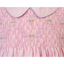 Load image into Gallery viewer, PINK COTTON BLEND HAND SMOCKED "ISABELLA" SHORTSLEEVED DRESS