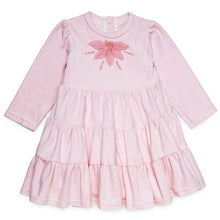 Load image into Gallery viewer, "PALACE ROSE" PINK VELOUR LONG SLEEVED EMBROIDERED FULLY LINED DRESS