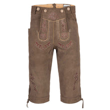 Load image into Gallery viewer, Men's traditional trousers made of fine cowhide leather, tobacco brown
