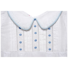 Load image into Gallery viewer, BABY BOYS WHITE COTTON HEMSTITCHED EMBROIDERED BABYSUIT/ROMPER.