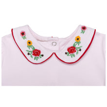 Load image into Gallery viewer, LIGHT PINK COTTON/JERSEY "ROSA" EMBROIDERED T-SHIRT