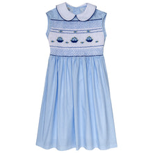 Load image into Gallery viewer, " LOBELIA" HAND-SMOCKED CLASSIC HAND-EMBROIDERED DRESS.LIMITED!