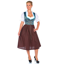Load image into Gallery viewer, Noble 3 pcs. Paisley dirndl with apron and blouse