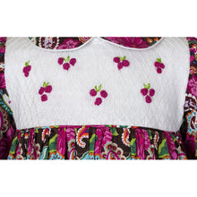 Load image into Gallery viewer, GIRLS HAND SMOCKED PURE COTTON PAISLEY DRESS+HEADBAND SET. CLEARANCE