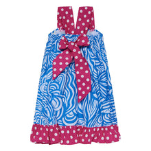 Load image into Gallery viewer, " OCEAN BREEZE" HAND SMOCKED HAND EMBROIDERED PINAFORE DRESS. CLEARANCE!