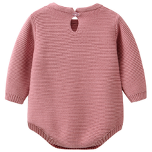 Load image into Gallery viewer, " STELLA " DUSKY PINK VELVET BOW KNITTED SHORTIE