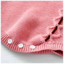 Load image into Gallery viewer, " STELLA " WHITE VELVET BOW KNITTED SHORTIE. END OF STOCK