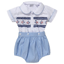 Load image into Gallery viewer, " HAROLD " TRADITIONAL HAND-SMOCKED BUSTER SUIT. LIMITED