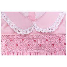Load image into Gallery viewer, PINK "ANASTASIA" TRADITIONAL HAND-SMOCKED PYJAMAS SET.LIMITED