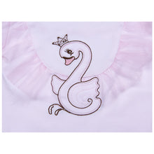 Load image into Gallery viewer, "ODETTE" BABY PINK COTTON BODYSUIT @ MATCHING BIB SET.