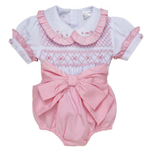 Load image into Gallery viewer, " VALENTINA " BABY GIRLS PINK 2 PIECE HAND-SMOCKED SET.LIMITED