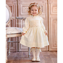 Load image into Gallery viewer, " PETITE PRINCESS " HAND-SMOCKED CORDUROY DRESS.LIMITED
