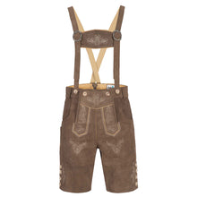 Load image into Gallery viewer, Men's traditional trousers made of fine cowhide leather, tobacco brown