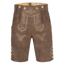Load image into Gallery viewer, Men's traditional trousers made of fine cowhide leather, tobacco brown