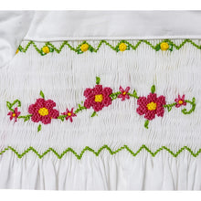 Load image into Gallery viewer, OLDER GIRLS " MELANIE" HAND-SMOCKED WHITE BLOUSE.CLEARANCE!