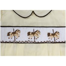 Load image into Gallery viewer, " LITTLE KNIGHT" BABY BOYS HAND SMOCKED BABYSUIT. LIMITED.