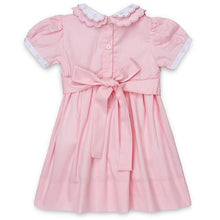 Load image into Gallery viewer, " VIOLA" HAND-SMOCKED DOUBLE SCALLOPED COLLAR DRESS.LIMITED