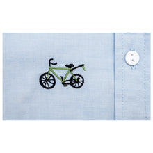Load image into Gallery viewer, BOYS OXFORD COTTON " BICYCLE" EMBROIDERED SHIRT