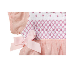 Load image into Gallery viewer, BABY GIRL " BON-BON" PEACH PINK HAND-SMOCKED SHORTIE.LIMITED