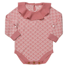 Load image into Gallery viewer, GORGEOUS JACQUARD KNITTED PINK LONG SLEEVED ROMPER