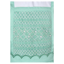 Load image into Gallery viewer, " ESMERALDA" BLOUSE @ PINAFORE HAND-SMOCKED 2 PIECE SET. LIMITED - NEW ARRIVAL