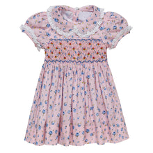 Load image into Gallery viewer, PINK ROSE " JUSTINE " HAND-SMOCKED DRESS. LIMITED
