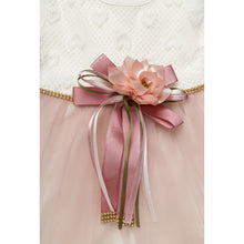 Load image into Gallery viewer, BABY GIRLS " ELLA " IVORY/BLUSH TULLE SKIRT DRESS
