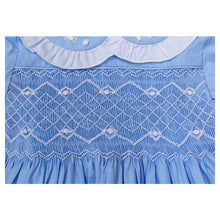 Load image into Gallery viewer, " BABY BLUE EYE " TRADITIONAL HAND-SMOCKED DRESS. LIMITED! - NEW ARRIVAL