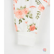 Load image into Gallery viewer, BABY GIRLS PINK FLORAL " ALICE " COTTON TOP, TROUSERS @ BANDANA SET
