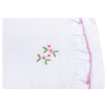 Load image into Gallery viewer, WHITE PIMA COTTON " ADOREE" EMBROIDERED BABYGROW@BIB SET