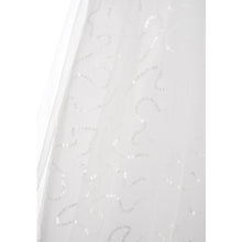 Load image into Gallery viewer, WHITE "ROYAL DAISY" TULLE/SATIN DRESS WITH SEQUINS ENCRUSTED SKIRT. CLEARANCE