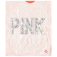 Load image into Gallery viewer, LACE AND SEQUINS " GOOD TIMES " GLAMOUR PINK TOP @ LEGGINGS BABY SET