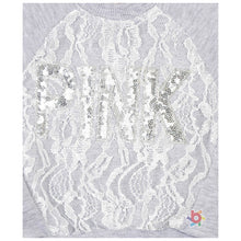 Load image into Gallery viewer, LACE AND SEQUINS " GOOD TIMES " GLAMOUR GREY TOP @ TROUSES BABY SET