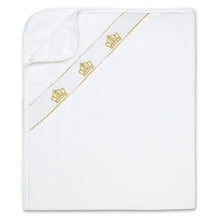 Load image into Gallery viewer, "ROYAL CROWN" BABY WHITE VELOUR 4 PIECE SMOCKED SET