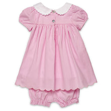 Load image into Gallery viewer, PINK PIQUE COTTON HAND SMOCKED "BETTY" 2 PIECE OUTFIT