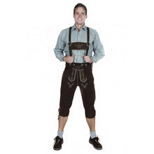 Load image into Gallery viewer, Men's Trachten knee breeches made of fine cowhide leather, dark brown