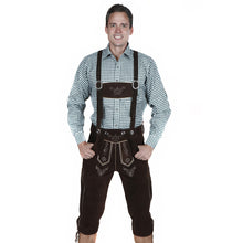 Load image into Gallery viewer, Men's Trachten knee breeches made of fine cowhide leather, dark brown