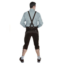 Load image into Gallery viewer, Men's Trachten knee breeches made of fine cowhide leather, dark brown