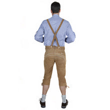 Load image into Gallery viewer, Men's traditional trousers made of fine cowhide leather, light brown