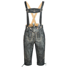 Load image into Gallery viewer, Valuable Mens Trachten Lederhose Kniebundhose Traditional in rustic antique gray