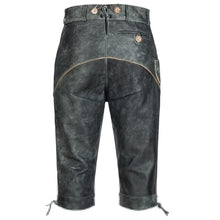 Load image into Gallery viewer, Valuable Mens Trachten Lederhose Kniebundhose Traditional in rustic antique gray